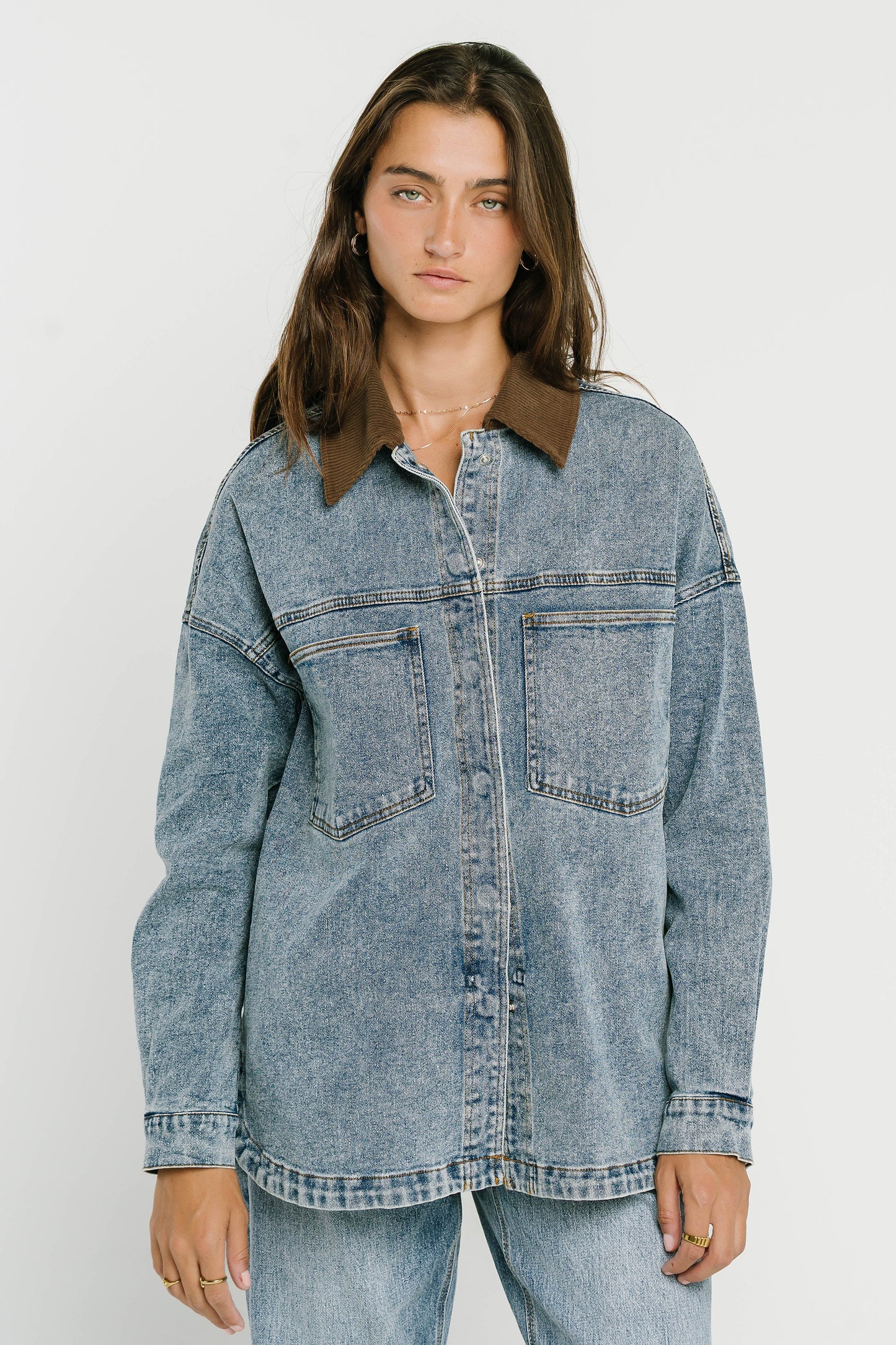 Vestria Raelynn Denim Shacket