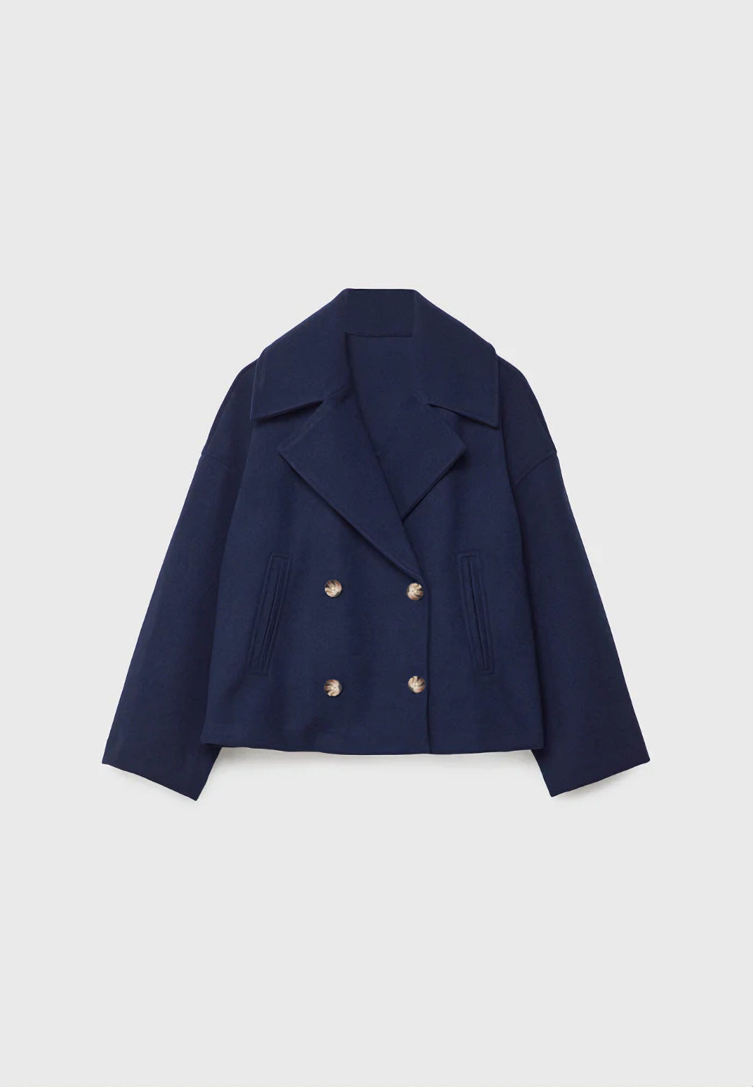 Black coat on a light gray background