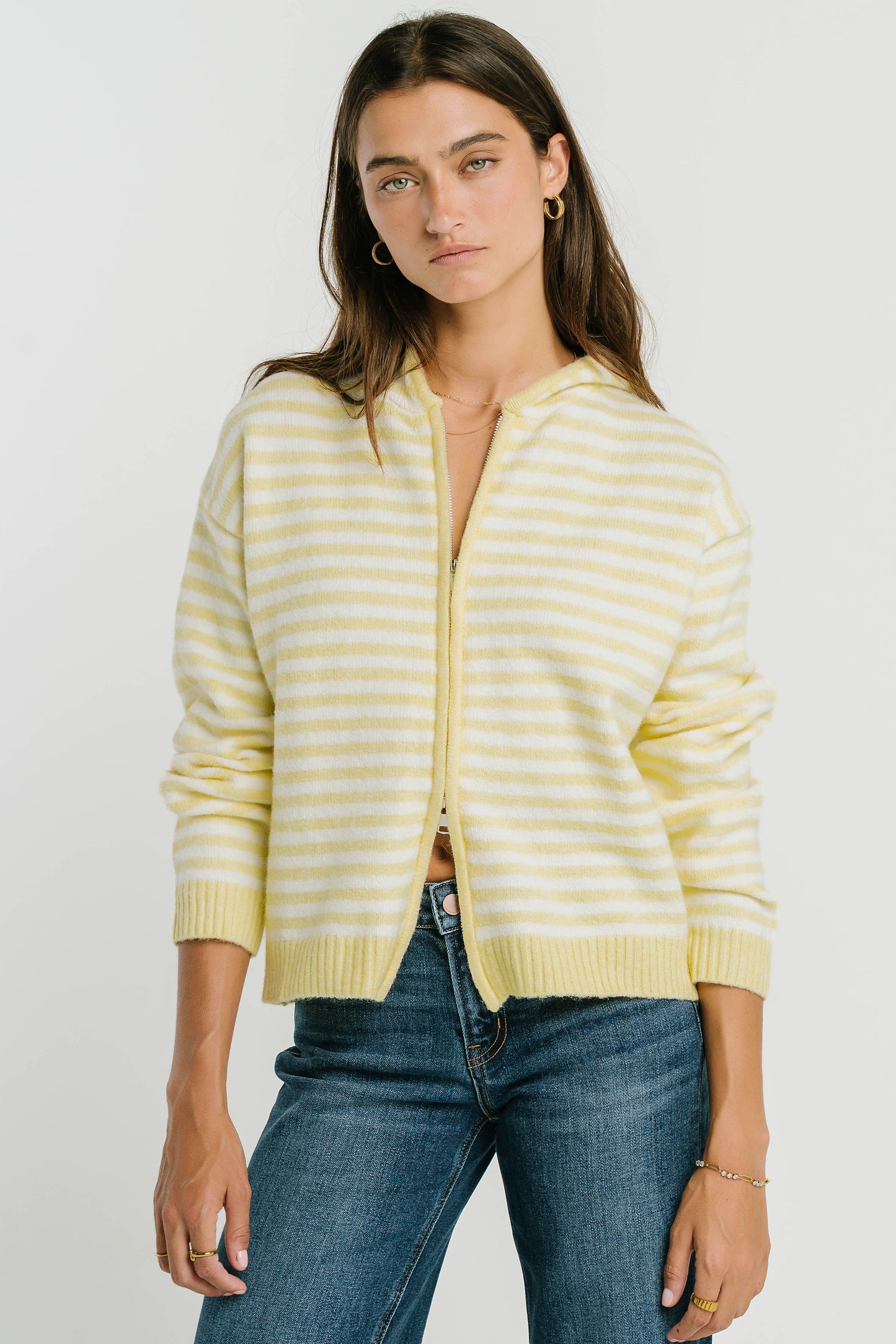 Vestria Davis Knit Jacket in Yellow