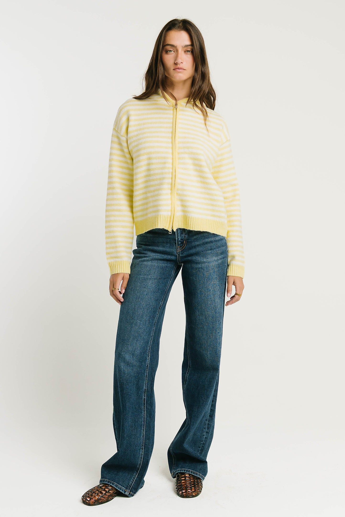 Vestria Davis Knit Jacket in Yellow