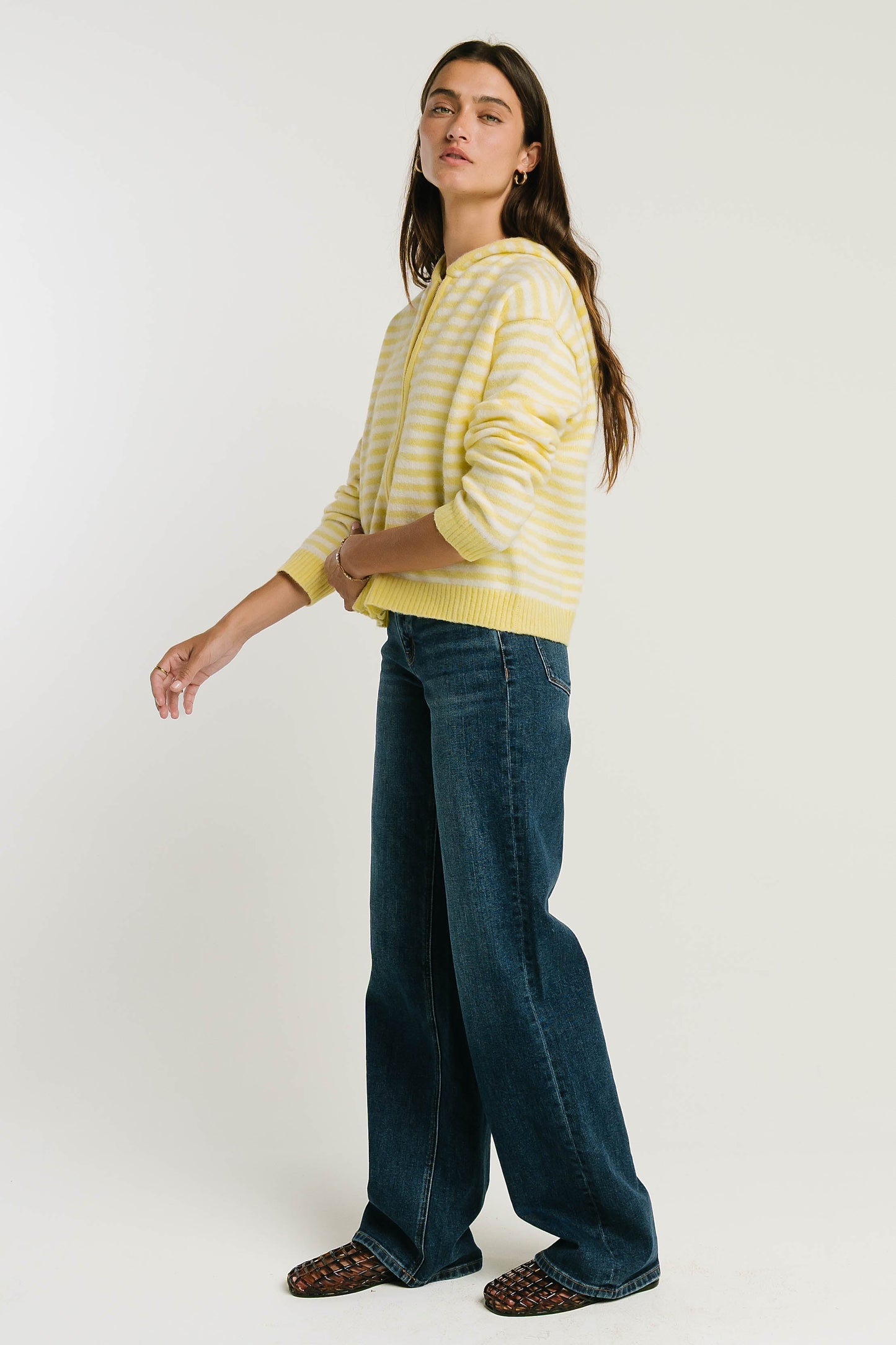 Vestria Davis Knit Jacket in Yellow