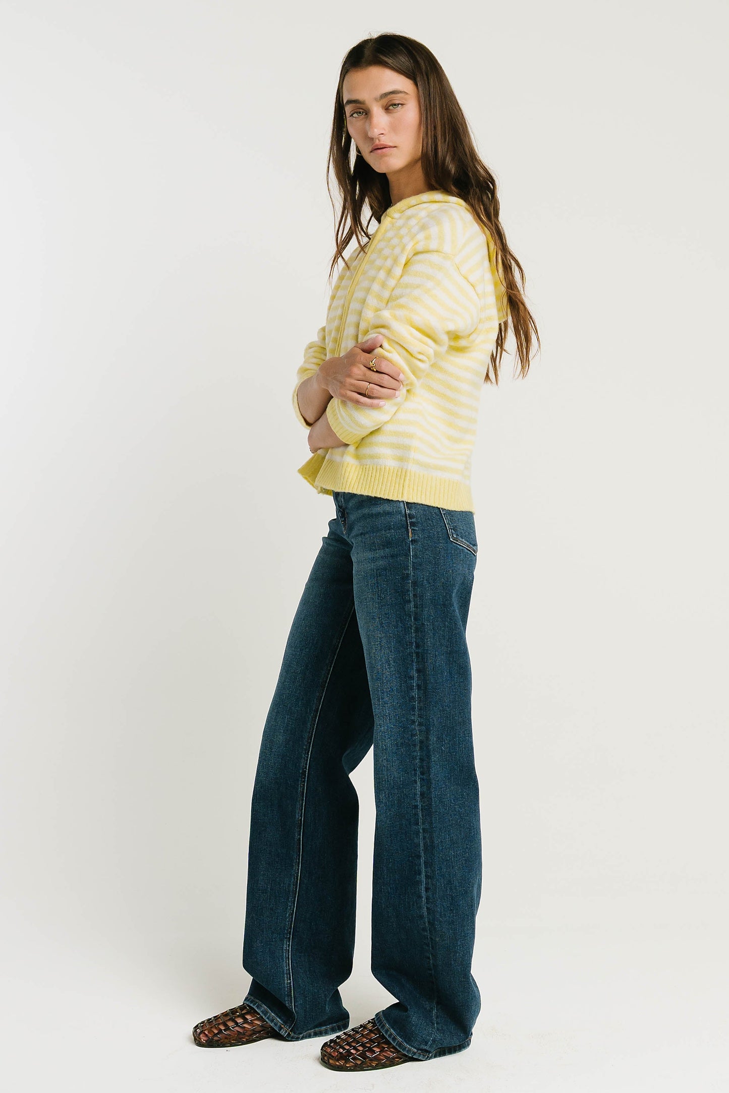 Vestria Davis Knit Jacket in Yellow