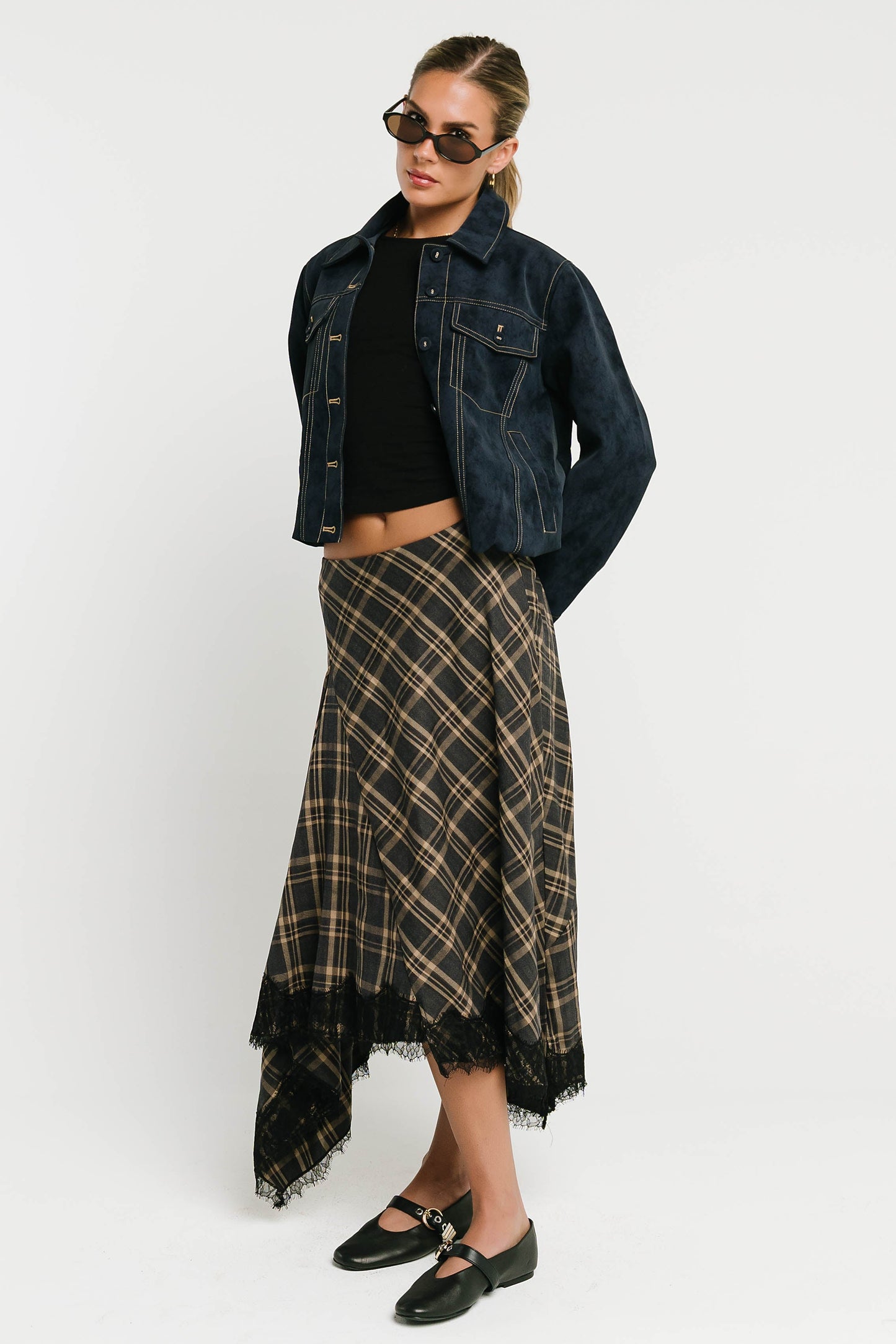 Vestria Mercer Contrast Suede Jacket