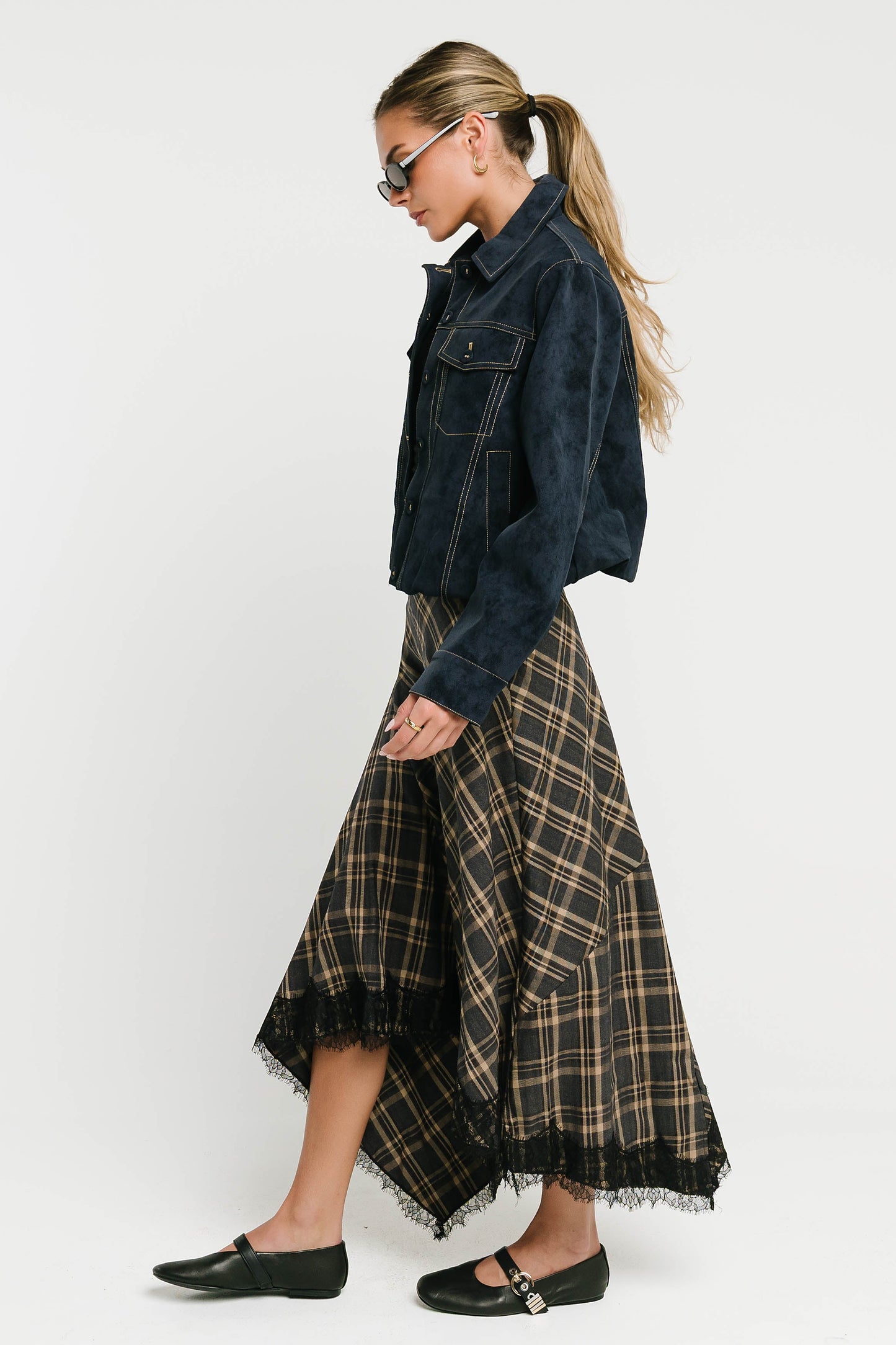 Vestria Mercer Contrast Suede Jacket