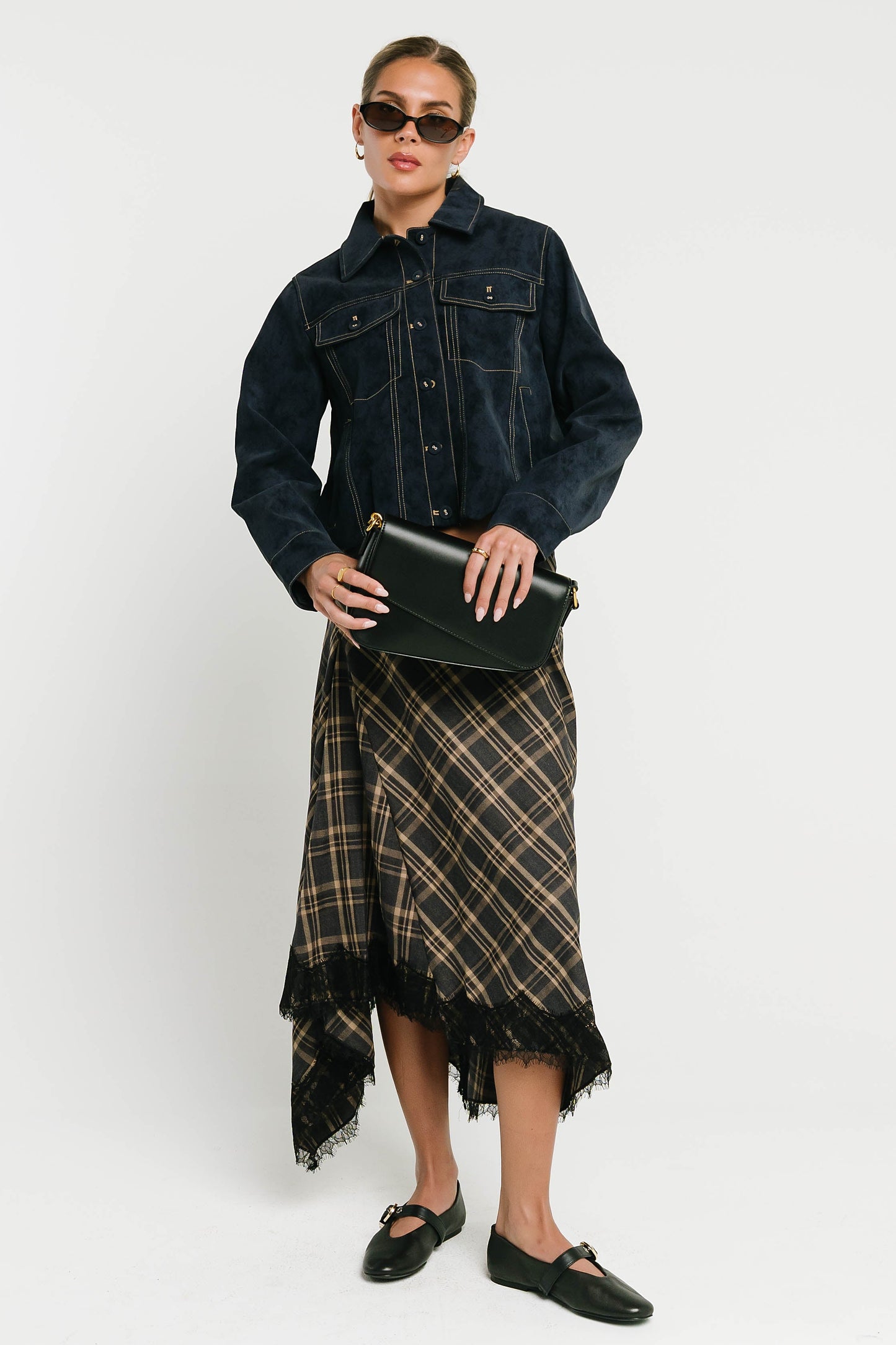 Vestria Mercer Contrast Suede Jacket