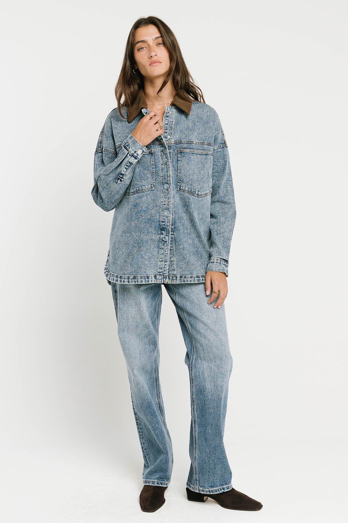 Vestria Raelynn Denim Shacket