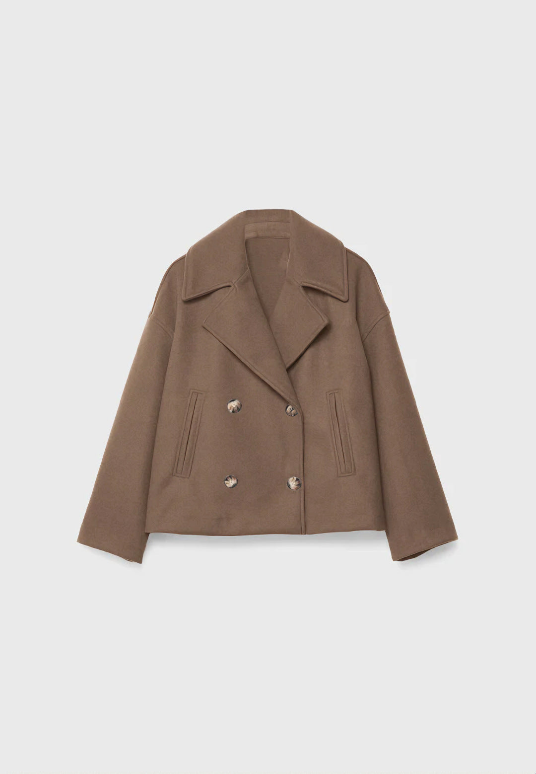 Brown jacket on a light gray background